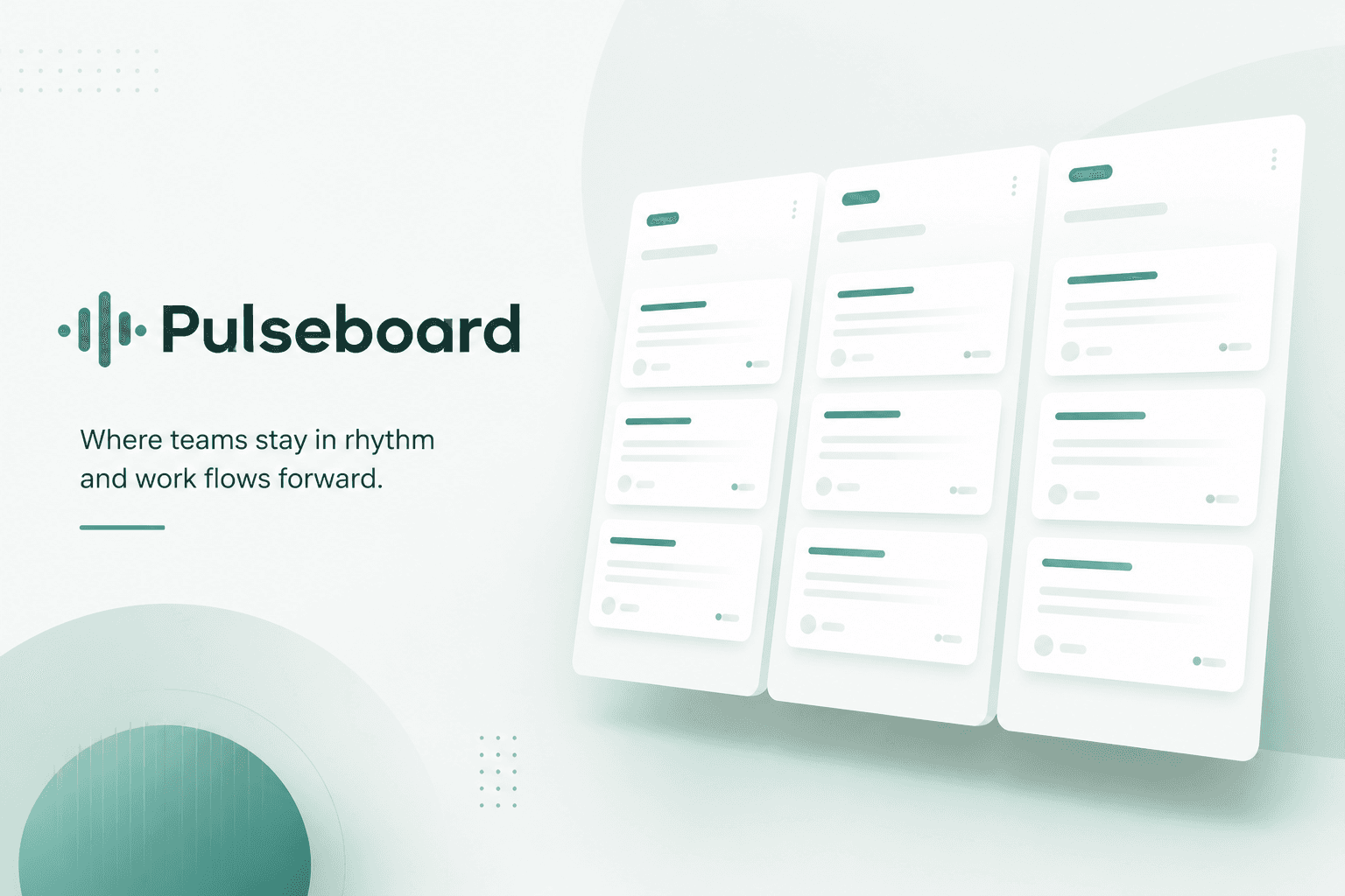 Pulseboard multi-tenant team workspace marketing visual